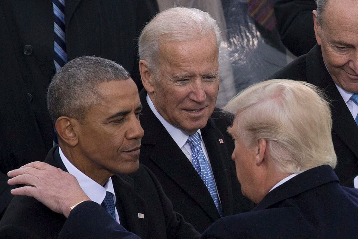 Obama, Biden i Trump w styczniu 2017 r. Fot. Internet