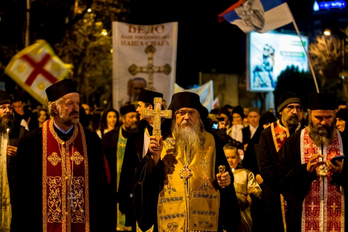 Prawosławne protesty w Czarnogórze. Fot. Internet