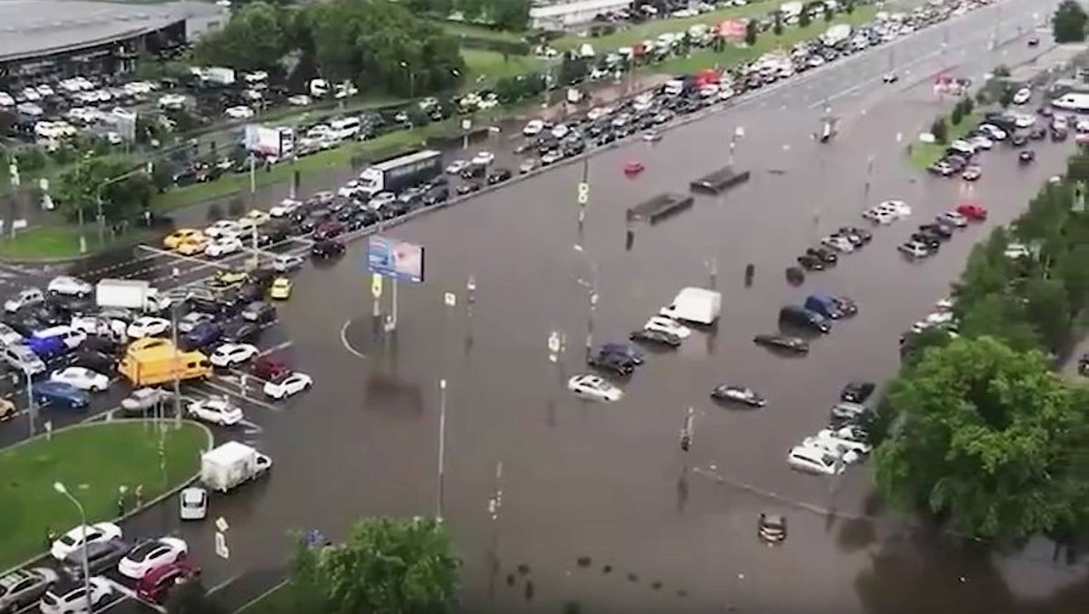 Powódź w Moskwie, 20 czerwca 2020 r. Fot. YouTube