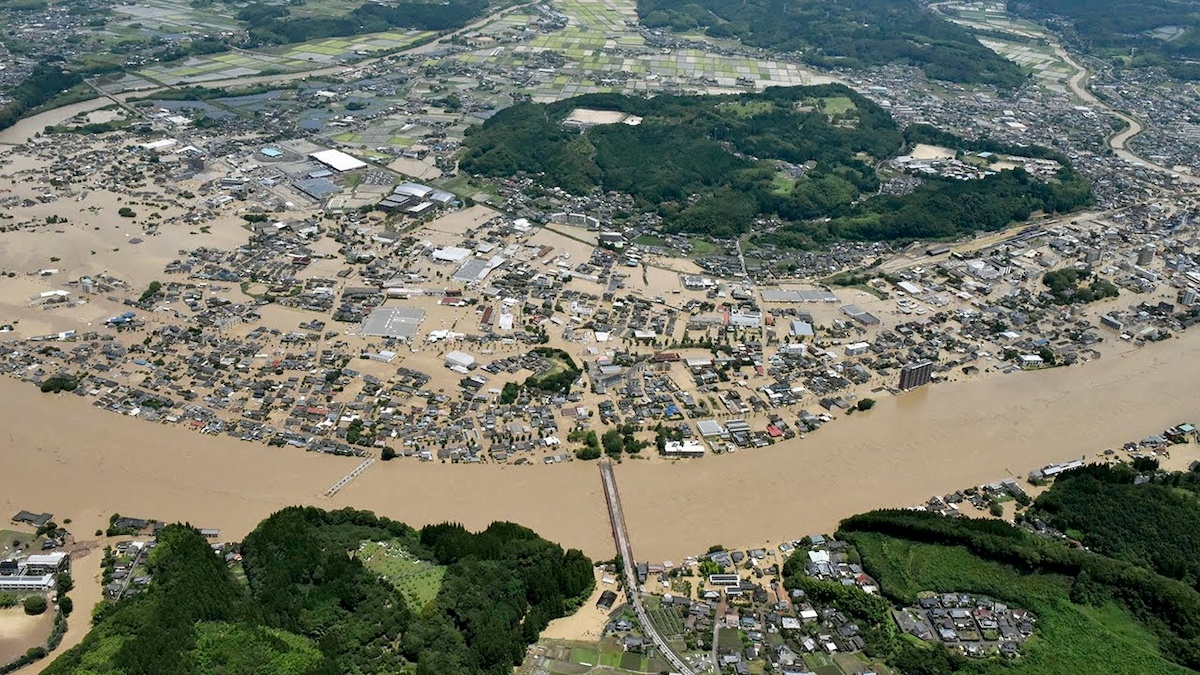 Powódź w Japonii. Fot. YouTube
