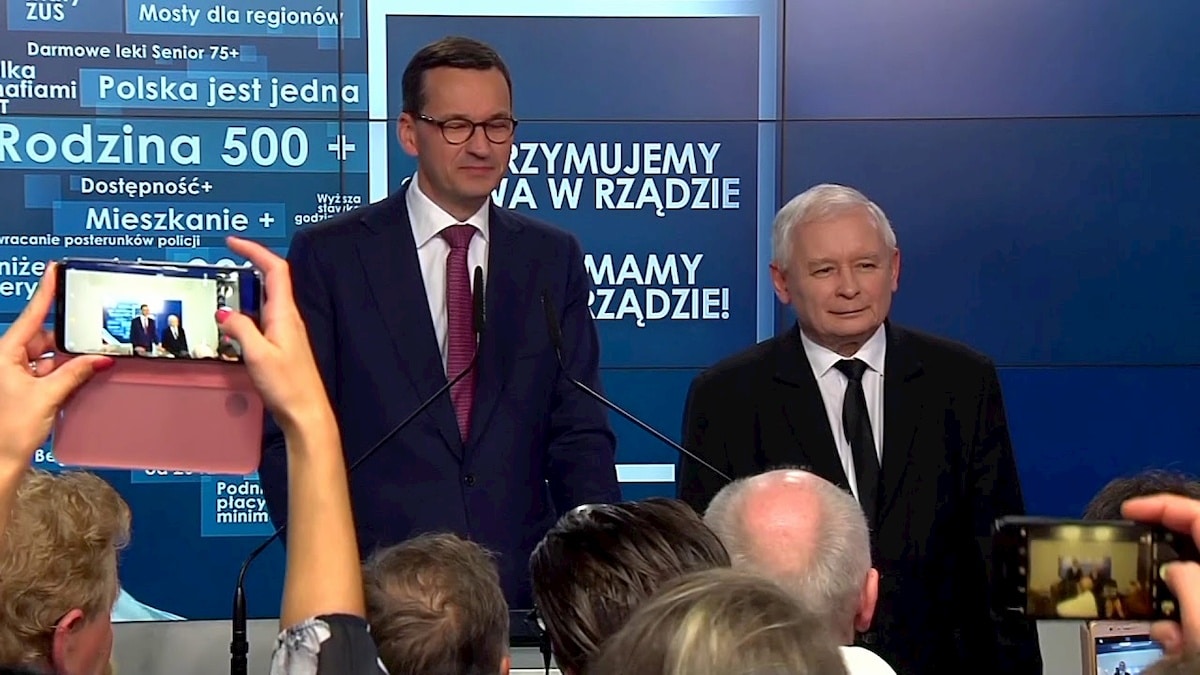 Jarosław Kaczyński i Mateusz Morawiecki. Fot. YouTube