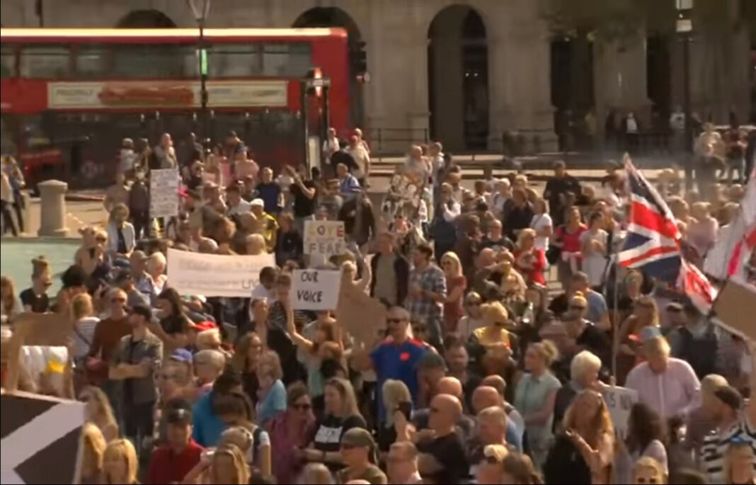 Protest w Londynie. Fot. YouTube