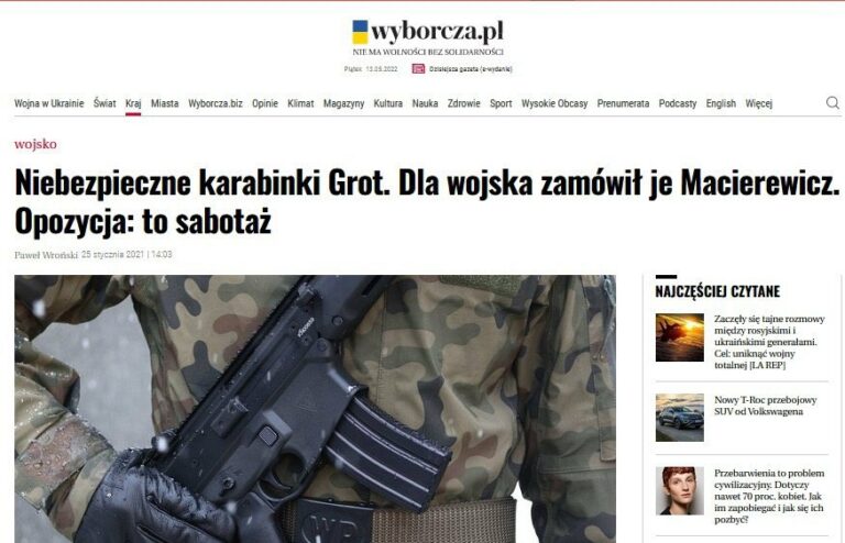 „Wyborcza” strzeliła w „Groty” i trafiła w ukraiński płot  